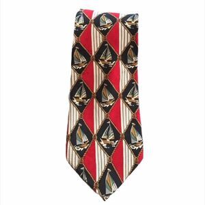 Stars and Stripes Windward Sail Boat Tie Red